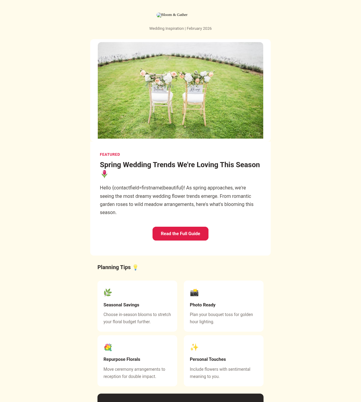 Bloom Gather Newsletter - Email Template