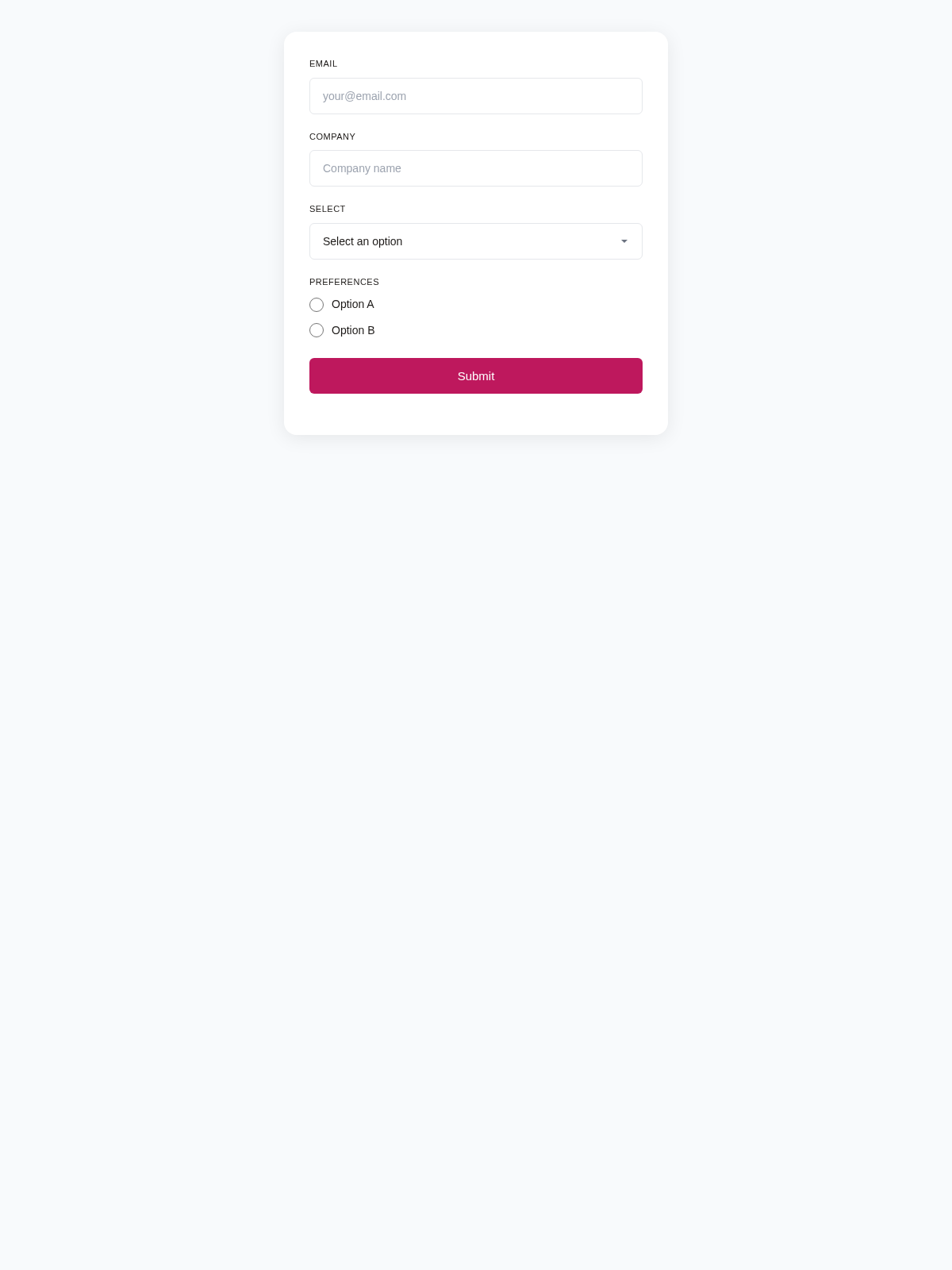 Velvet Bloom Form - Email Template Preview