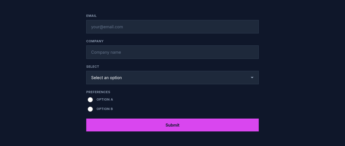 Obsidian Studio Form - Email Template Preview