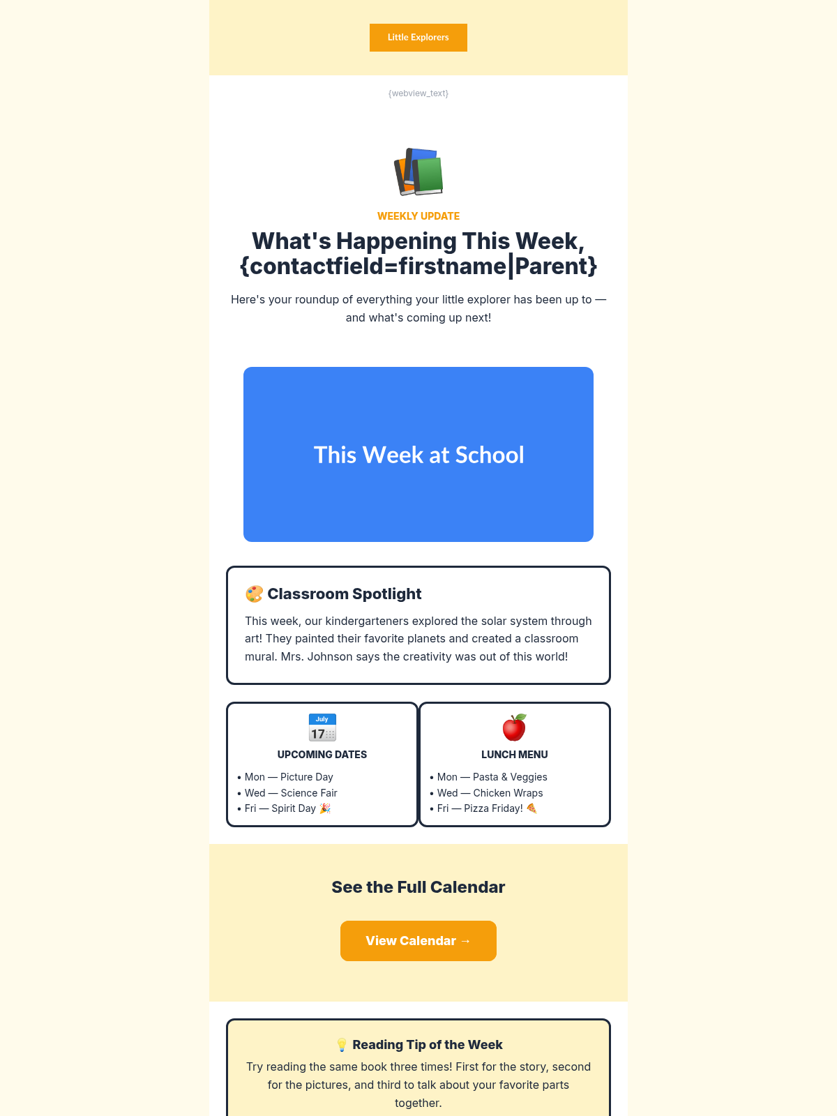 Little Explorers Newsletter - Email Template