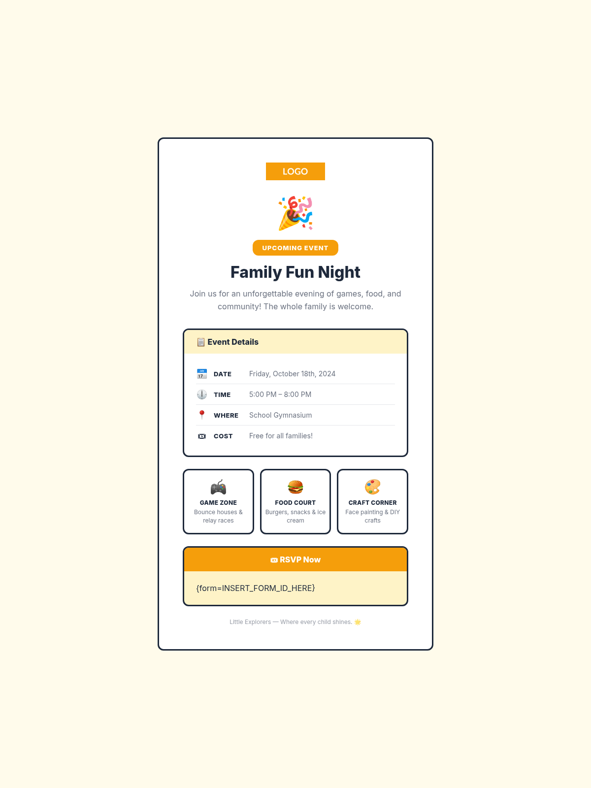 Little Explorers Event Page