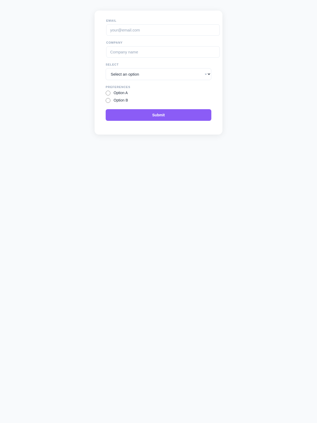 Quantum Shift Form - Form Template