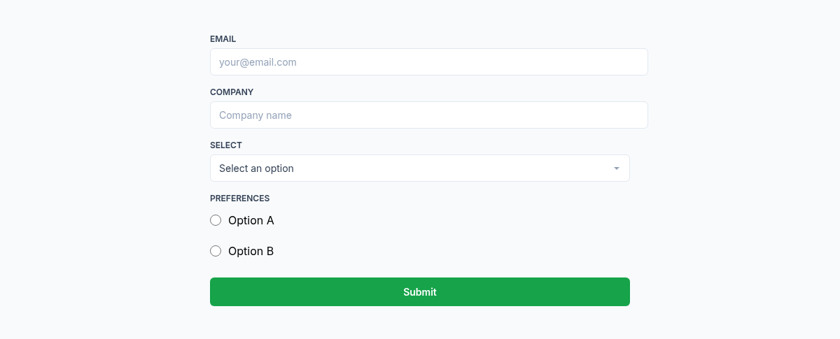 FreshCart Form - Email Template Preview