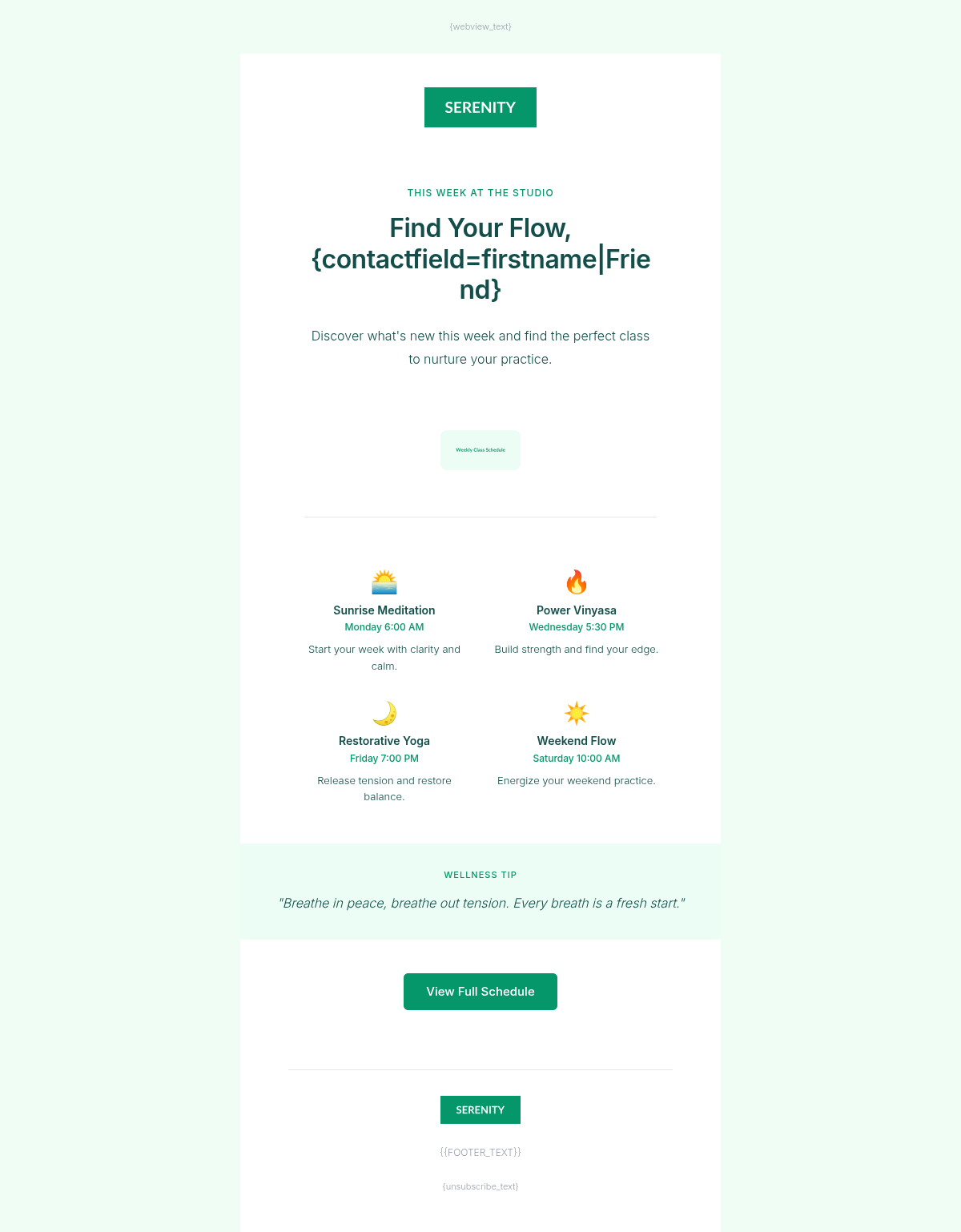 Serenity Wellness Newsletter 1