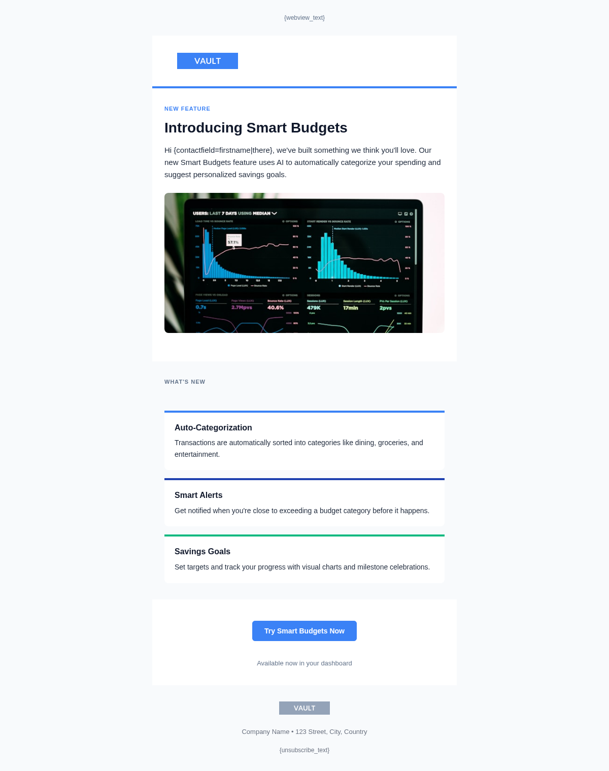 Vault Feature Launch - Email Template