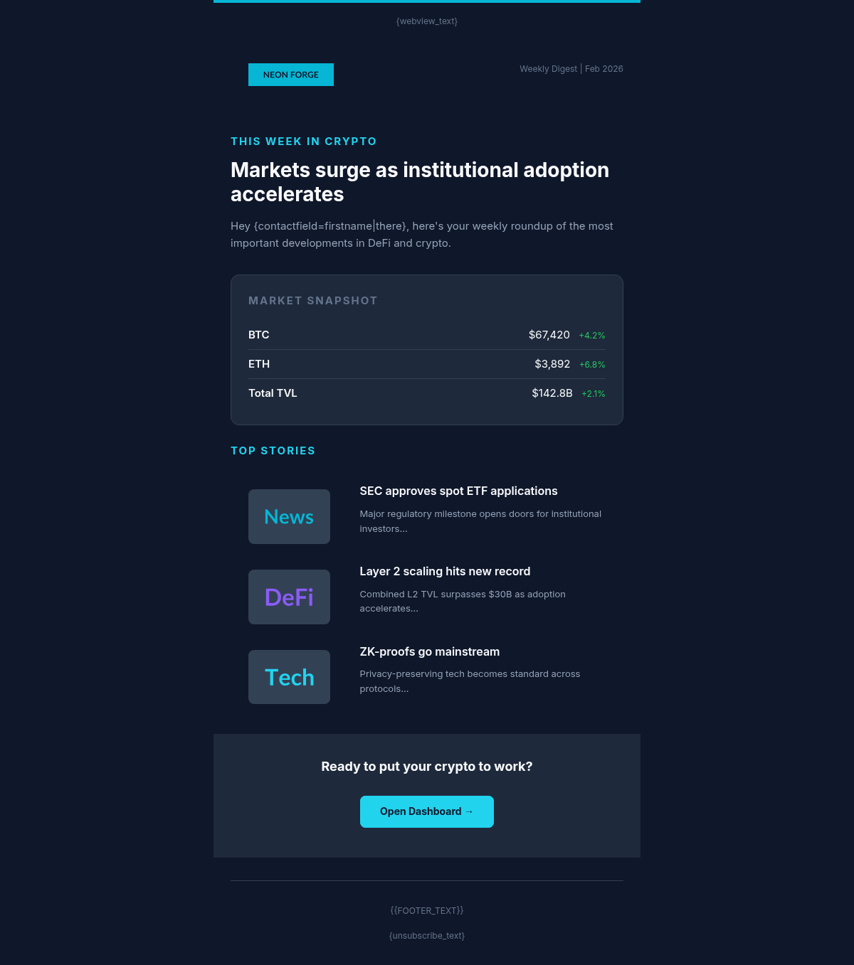 Neon Forge Newsletter