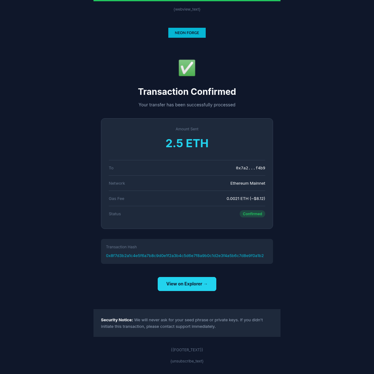 Neon Forge Transactional